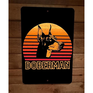 Doberman Pinscher Dog Art 8x12 Metal Wall‎ Sign Animal Poster